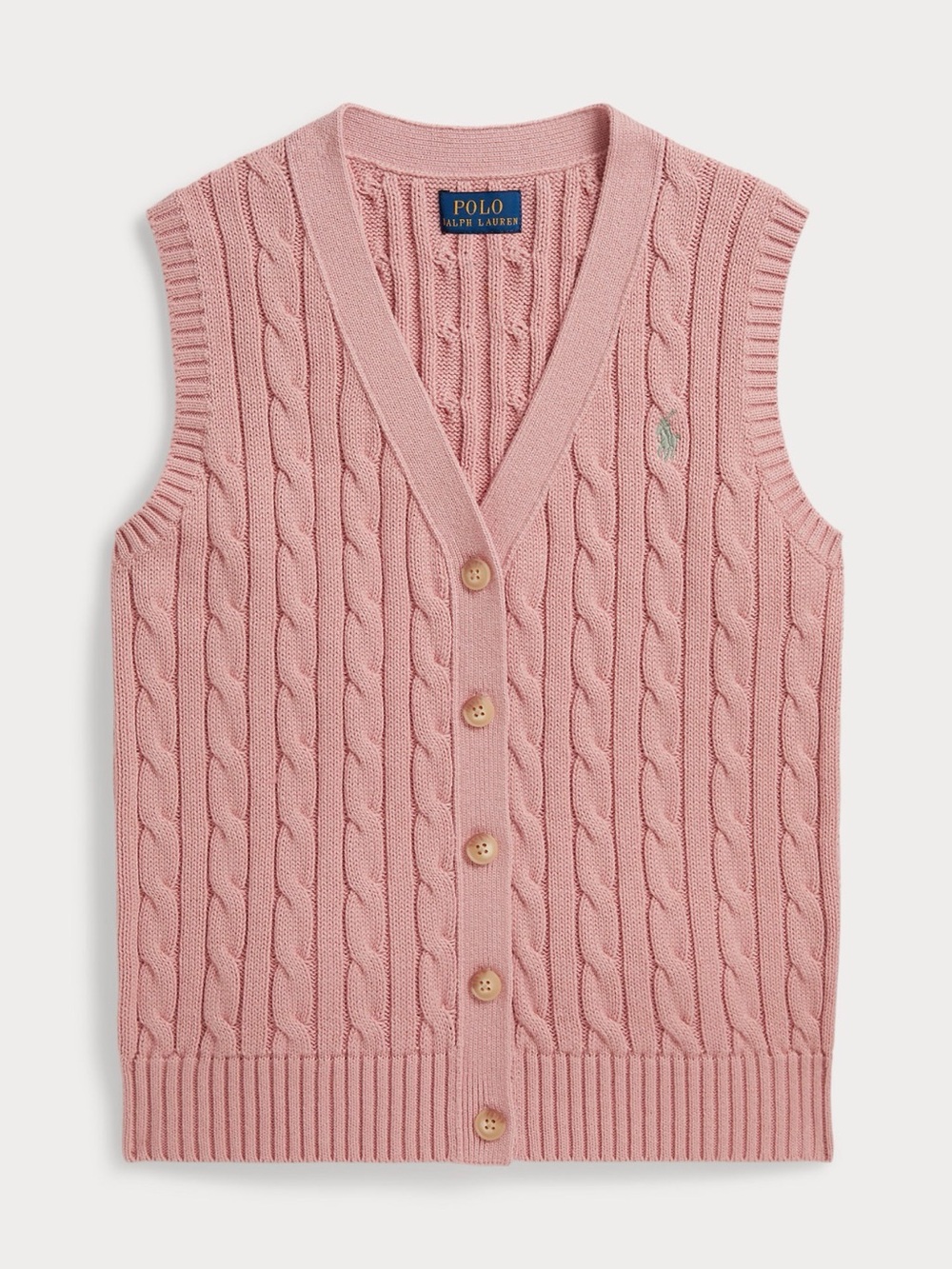 Polo Ralph Lauren Cable Knit Cotton Sweater- Vest
